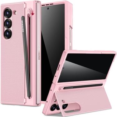 Imagem de Miimall Capa para Samsung Galaxy Z Fold 6 com suporte para caneta S [queda de grau militar] [tela de privacidade integrada e suporte invisível] Capa protetora fina fina para Galaxy Z Fold 6 5G capa