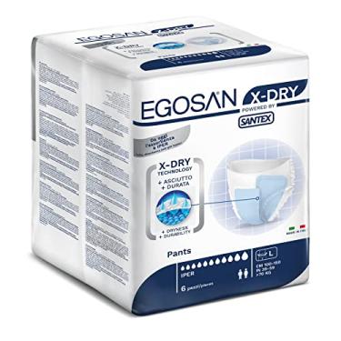 Imagem de Egosan Roupa íntima para adultos para incontinência com 8 horas de proteção, tecnologia X-Dry para absorção superior, descartável para homens e mulheres (grande, 6 ct)