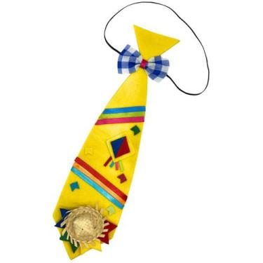 Imagem de Gravata Festa Junina Infantil Caipira AMARELA - Quadrilha - Quimera Ki
