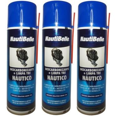 Imagem de Descarbonizante Náutico NautiBelle 300 Ml Barco Lancha Kit 3