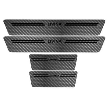 Imagem de Kit Soleira Protetora Porta Premium Black Carbono - Livina - Jhow Ades