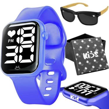 Imagem de Relógio Digital Infantil + Oculos Sol Proteção Uv + Caixa