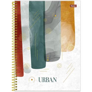 Imagem de Caderno Espiral Capa Dura Universitário 10 Matérias Urban 160 Folhas Foroni Estampa 1
