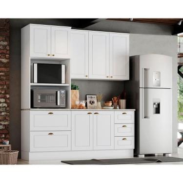 Imagem de Cozinha Completa 4 Peças Americana Cz125 10 Portas 5 Gavetas em MDF com Tampo MDP 120cm...