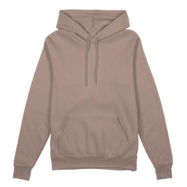 Imagem de Blusa Moletom Masculina Liso Algodão Com Capuz Bolso - Life, Homem, M,