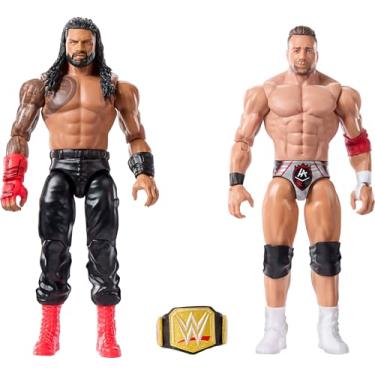 Imagem de Mattel WWE Main Event Showdown Action Figures 2-Pack with Accessory, Series #21 Roman Reigns vs LA Knight Collectible Set, 6-inch