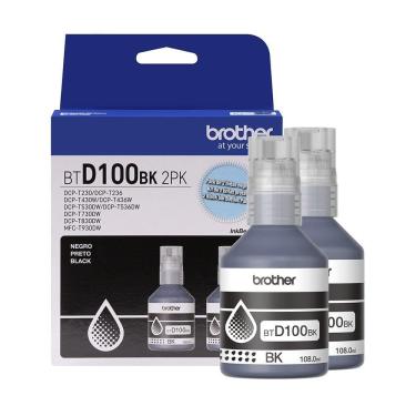 Imagem de Kit Refil de Tinta Brother BTD1002PK | 2 Garrafas de Tinta Preta