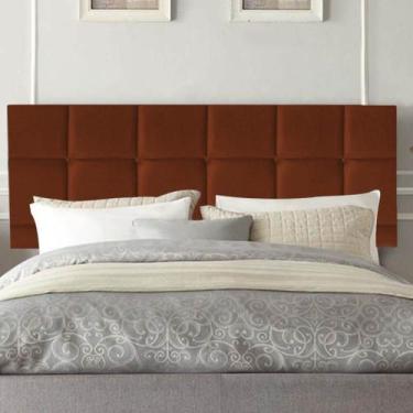 Imagem de Painel Estofado Luxo Espanha 100cm Solteiro Para Cama Box Suede Terrac
