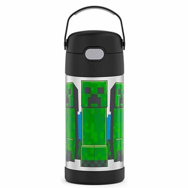 Imagem de THERMOS Garrafa infantil FUNTAINER com canudo, 350 ml, Minecraft