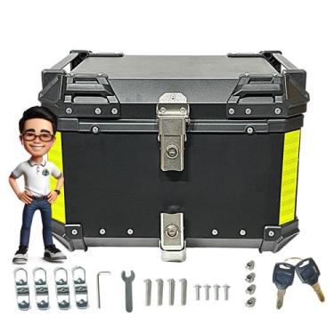 Imagem de Bau Alumínio Traseiro 45 Litros Top Case Com forro - RT Premium, Preto
