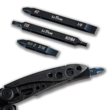 Imagem de LABEAR - 3 peças de chave de fenda dupla face para acessórios multiferramenta Leatherman - Phillips longo # 2 e 1/10.2 cm e Torx # 15 e Hex 7/162.6 cm Phillips curto # 1-2 e 3/40.6 cm (não inclui