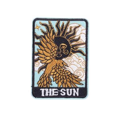 Imagem de Ruoming Ruoming 1 peça de adesivos decorativos para cartas de tarô, design místico bordado, sol e lua, apliques costurados DIY para roupas e acessórios (Tarot21)