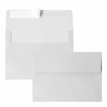 Imagem de Keketer Envelopes A4 prata metálica 10 x 15 cm, pacote com 70 selos, para cartões de 10 x 15 cm, casamentos, convites, chá de bebê, 10 x 15 cm