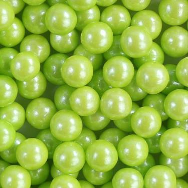 Imagem de 2 Un Confeito comestível Sugar Beads 10mm Verde Cupcakes - Cromus