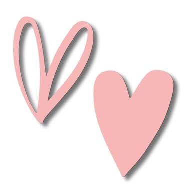 Imagem de Vineland Decoração de parede de coração de metal, esculturas de parede minimalistas rosa para sala de estar, quarto, banheiro, cozinha, presentes de inauguração, 15 x 19 cm, conjunto com 2