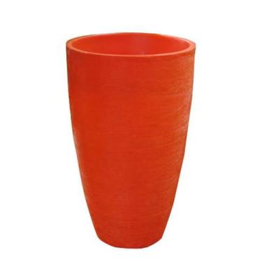 Imagem de Kit 2 Vaso Planta 65x40 Oval Moderno Polietileno - BGPLASTICOS, LARANJ