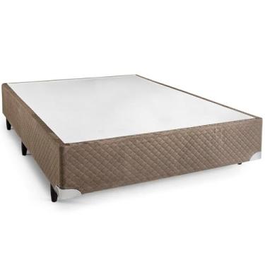 Imagem de Box Cama Viúva Herval Idea, Suede Verde, 39x128x188 cm