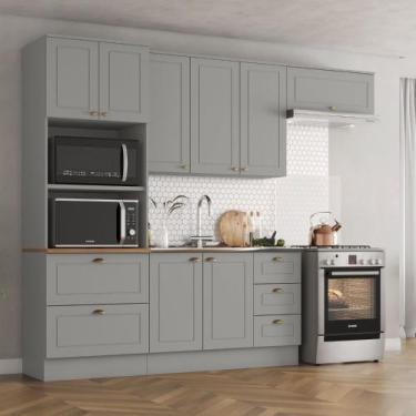 Imagem de Cozinha Modulada 4 peças 8 portas 5 gavetas S/ Tampo Americana Henn, C