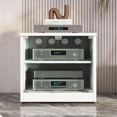 Imagem de Suporte De Mídia Av De 2/3 Camadas Rack De Componentes De áudio Resistente Gabinete Estéreo De Torre De Mídia Av Rack De áudio De Alta Fidelidade Moderno Rack Multimídi, 60 * 50 * 80cm