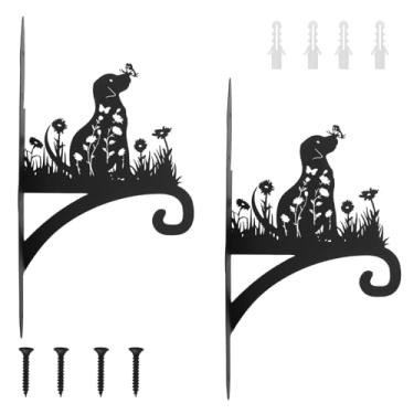 Imagem de ZJRDYYK Pacote com 2 ganchos de parede para plantas ao ar livre, ganchos para pendurar plantas, suporte para pendurar plantas, ganchos de parede para pendurar comedouros de pássaros, lanternas