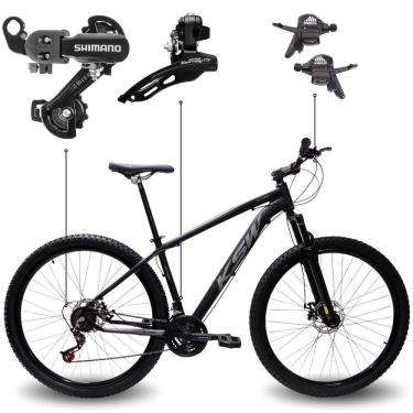 Imagem de Bicicleta Aro 29 Bike Ksw Xlt Shimano Freio Hidráulico 21 Marchas Preto Fos -ad Prata 15