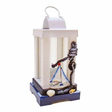 Imagem de Lamparina Luminária Naval Castiçal De Vela Barco Decoração - OUTRAS MA