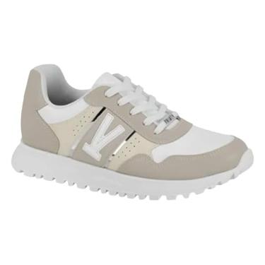 Imagem de Tênis Feminino Casual VIzzano Confortavel 1429.214 - Original (Branco/Cinza, BR, Adulto, Numérico, 37)