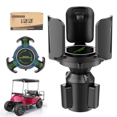 Imagem de 10L0L Suporte universal para aquecedor de carrinho de golfe, suporte de copo de propano, suporte de base ajustável para tanque de propano de 475 ml e suporte de copo de bebida para carro EZGO Yamaha