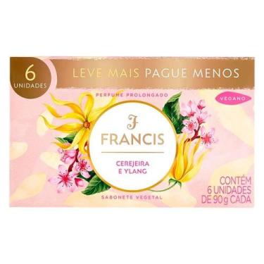 Imagem de Sabonete Francis Luxo Cerejeira e Ylang Rosa 90g - Embalagem c/ 6 Unid