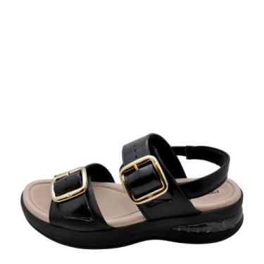 Imagem de Sandália Feminina Piccadilly Anabela REF: 599003 NAPA STRECH-VERNIZ, P
