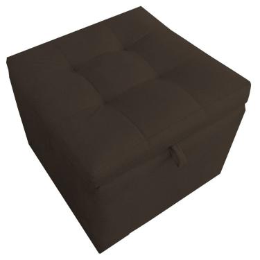 Imagem de  Puff Baú Porta Suitte Objetos 45x45x45cm Marrom