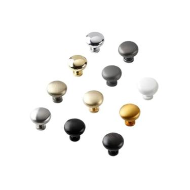 Imagem de CXYFQUUK Puxadores de armário de liga sólida armário de cozinha orifício único para mesa de cabeceira, puxador de gaveta, ferragens de móveis, 2 peças (preto e vermelho)