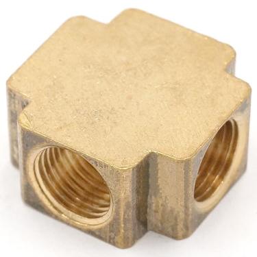 Imagem de 1/20.3 cm 1/10.2 cm 3/20.3 cm fêmea Tee Cross 3 Ways 4 Ways Equal Brass Pipe Fittings Connector(4,1/10.2 cm)