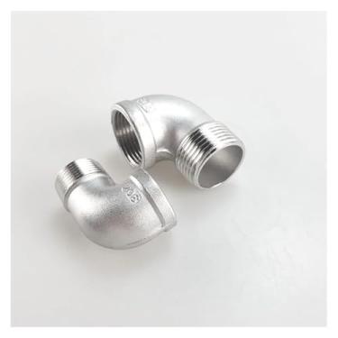 Imagem de 1 peça 1/10.2 cm 3/8 "1/5.2 cm 3/10.2 cm 2.5 cm 5.1 cm fêmea x macho Street Elbow rosqueado 90 graus acoplador de encaixe de tubo de aço inoxidável 304 adaptador de junta (1/10.2 cm)