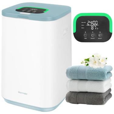 Imagem de Aquecedor de Toalhas para Banheiro, Balde de 26L com Display LED, 3 Modos de Aquecimento, Timer de até 24h, Bloqueio Infantil