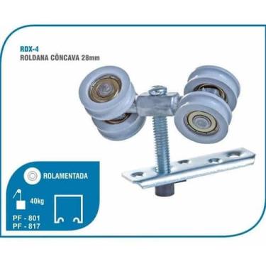 Imagem de Roldanas Porta Correr De Madeira Concava 30 Jogos - ferragens rog