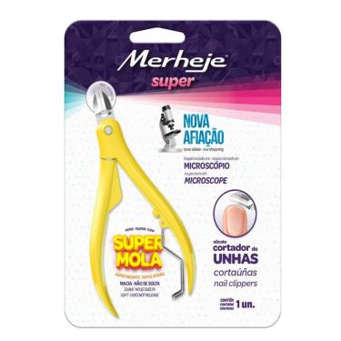 Imagem de Alicate Cortador de Unhas Merheje Super Amarelo 1 unidade