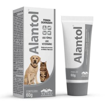 Imagem de Pomada Alantol Vetnil 60g  Cicatrizante Adstringente para Cães e Gatos