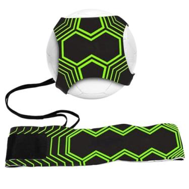 Imagem de Equipamento de treino de futebol para crianças com cinto ajustável e corda elástica para bolas 3, 4 e 5