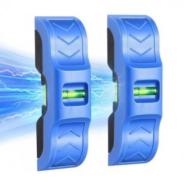 Imagem de Gulfmew 2 ferramentas magnéticas para localizador de pinos com nível, scanner de parede sem bateria com ímãs poderosos para drywall e madeira, detecção precisa de pinos para montagem de TV