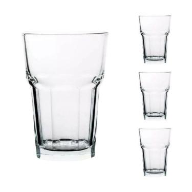 Imagem de Jogo Com 03 Copo De Vidro 350Ml Água Suco Bebidas Em Geral