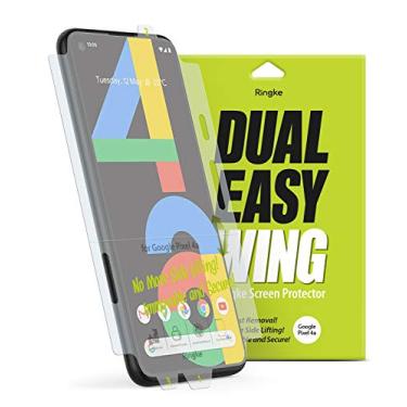 Imagem de Ringke Protetor de tela Dual Easy Wing compatível com Google Pixel 4a, película protetora completa para Pixel 4a - pacote com 2 (não compatível com Pixel 4a 5G)