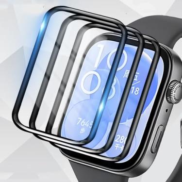 Imagem de 3 peças para Huawei Watch Fit3 protetor de tela anti-arranhões para Huawei Fit3 cobertura total película protetora Ultra-HD