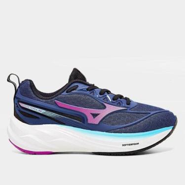 Imagem de Tênis Infantil Mizuno Space 5, Cinza, Azul, 32