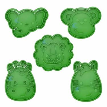 Imagem de Cortador Biscoito Molde Forma ZOOLOGICO ANIMAIS FOFOS Marcador Carimbo