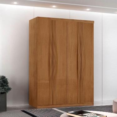 Imagem de Guarda Roupa Solteiro Dunas Mdf 4 Portas E 2 Gavetas Moderna Naturalle
