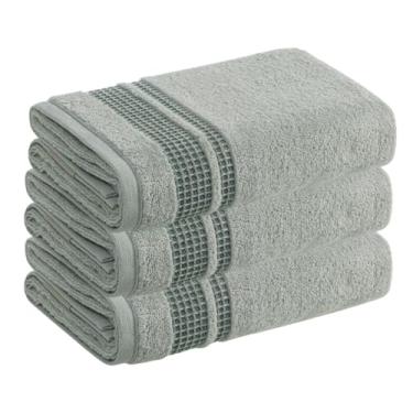 Imagem de Toalha de Rosto Karsten Fio Penteado 3 Peças (Verde)