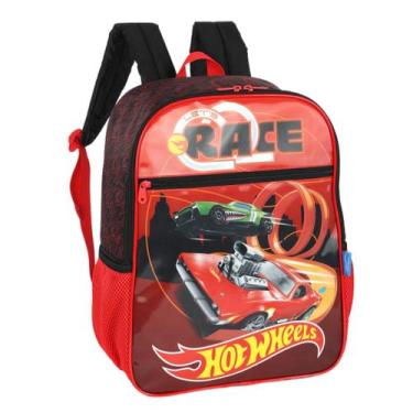 Imagem de Mochila Costas Escolar Infantil Hot Wheels Vermelho Menino - Luxcel