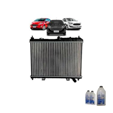 Imagem de Kit Radiador Ford Fiesta 2013 a 2016 1.5 1.6 com Água Desmineralizada