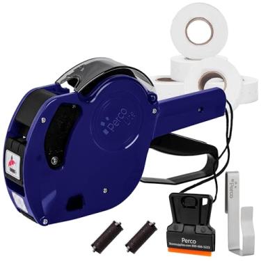 Imagem de Perco Kit de pistola Lite 1 Line Dater - Inclui 5.000 etiquetas brancas em branco, 2 rolos de tinta, 1 rolo de tinta e etiquetas pré-carregadas